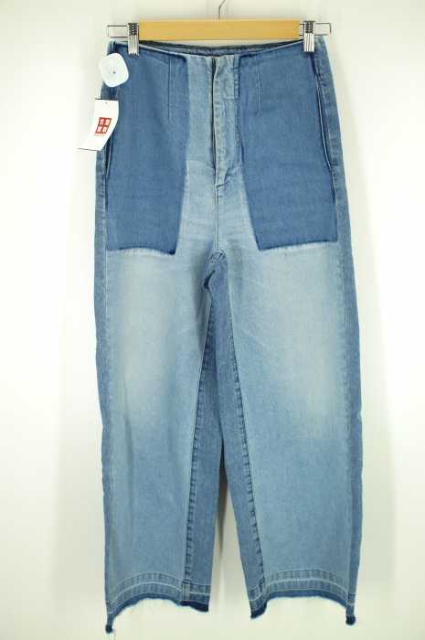 MACPHEE （マカフィー） ウォッシュド加工ワイドデニムパンツ レディース パンツ