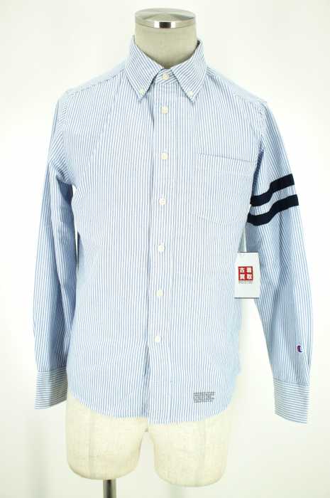 Champion （チャンピオン） 17SS LONG SLEEVE BD SHIRT 袖ラインボタンダウン メンズ トップス