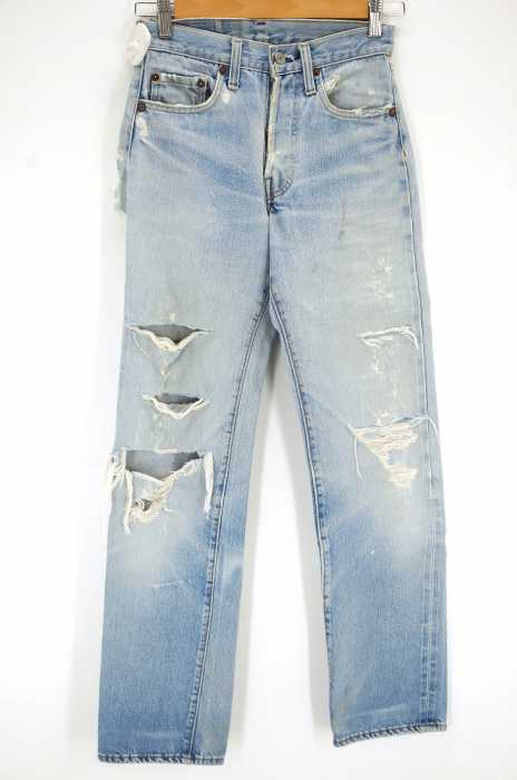 Levi's （リーバイス） 66後期　ビンテージ　赤耳　スモールe 黒カンヌキ　ボタン裏6　チェーンステッチ　 レディース パンツ
