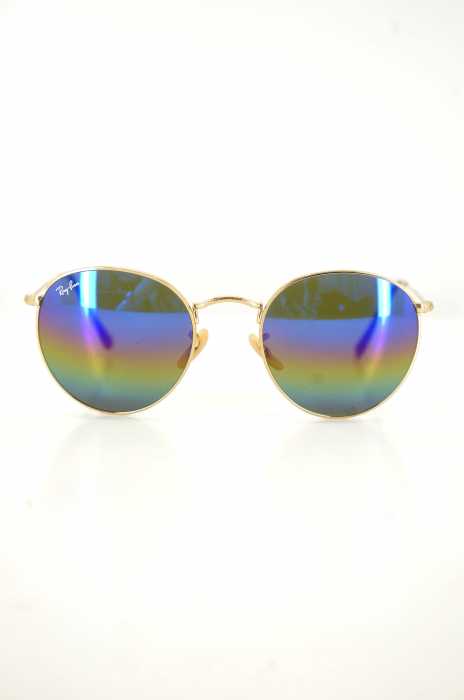 Ray-Ban (レイバン) RB3447 ラウンドメタルフレームサングラス メンズ ファッション雑貨