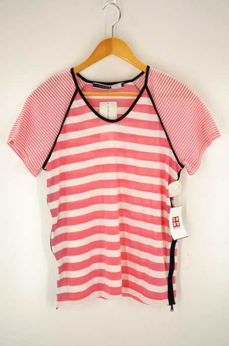 SPORTMAX CODE(スポーツマックスコード) サイドジップボーダーTシャツ レディース トップス