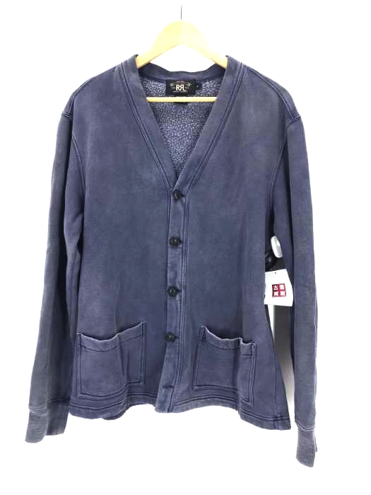 RRL RALPH LAUREN（ダブルアールエル ラルフローレン） FADED NAVY FLEECE V CARDIGAN5990 メンズ トップス