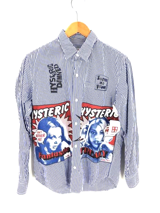 HYSTERIC GLAMOUR(ヒステリックグラマー) プリントストライプシャツ メンズ トップス