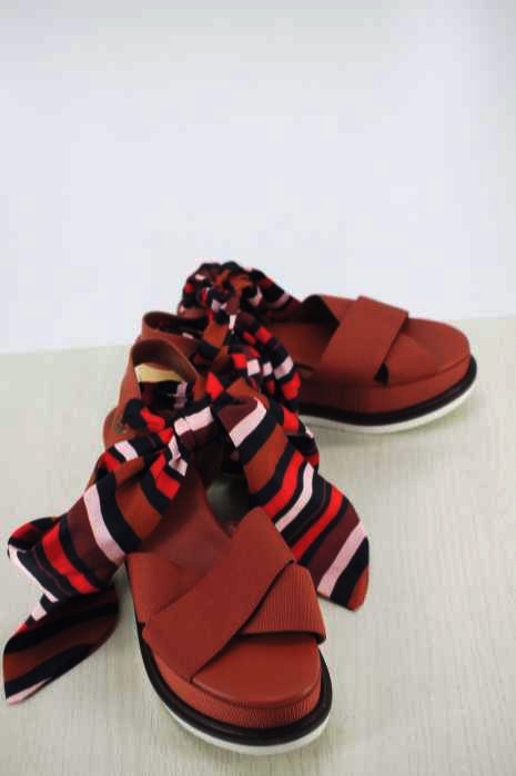 CHARLES & KEITH(チャールズキース) SCARF WRAP ANKLE STRAP FLATFORMS レディース シューズ