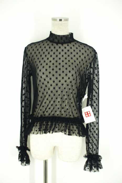 ZARA （ザラ） シースルードットブラウス レディース トップス