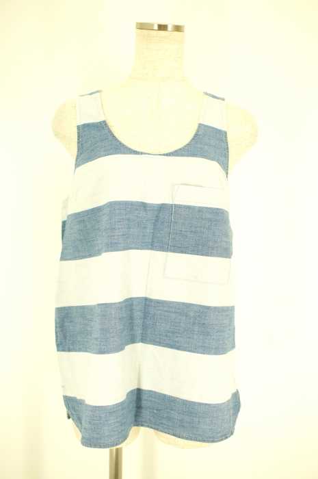 Gap (ギャップ) ONE PKT TANK R ボーダータンクトップ レディース トップス