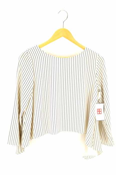 BEAUTY & YOUTH UNITED ARROWS  （ビューティーアンドユースユナイテッドアローズ） ストライプシフォンレイヤード8分袖チュニック レディース トップス