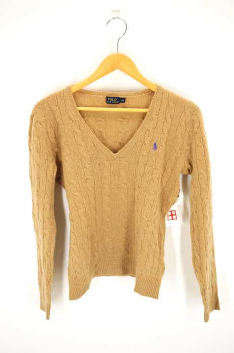 Polo by RALPH LAUREN (ポロバイラルフローレン) Vネックネーブルニット レディース トップス
