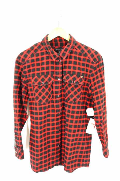 Guess ゲス バック刺繍チェックネルシャツ レディース トップス ブランド古着買取販売バズストア