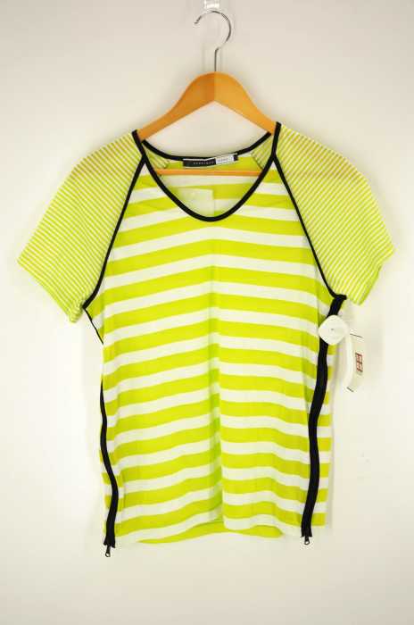 SPORTMAX CODE（スポーツマックスコード） サイドジップボーダーTシャツ レディース トップス