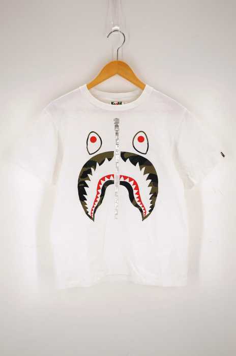 A BATHING APE （アベイシングエイプ） シャーク×ジッププリントTシャツ メンズ トップス