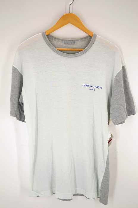 COMME des GARCONS HOMME （コムデギャルソンオム） パネル切替ロゴプリント半袖Tシャツ メンズ トップス