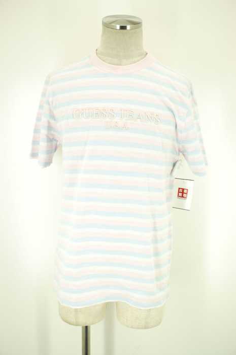 GUESS （ゲス） クルーネックボーダー Tシャツ メンズ トップス