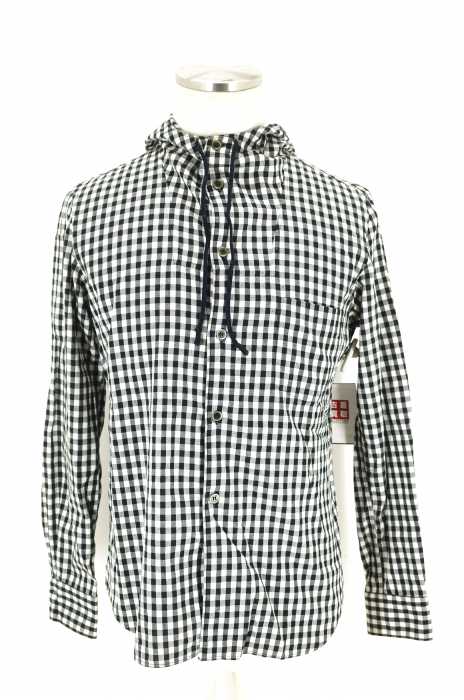 BLACK COMME des GARCONS （ブラックコムデギャルソン） AD2010　ギンガムチェックフーデッドシャツ メンズ トップス