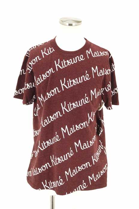 maison kitsune (メゾンキツネ) TEE SHIRT ALL-OVER MAISON KITSUNE プリント 総柄 メンズ トップス