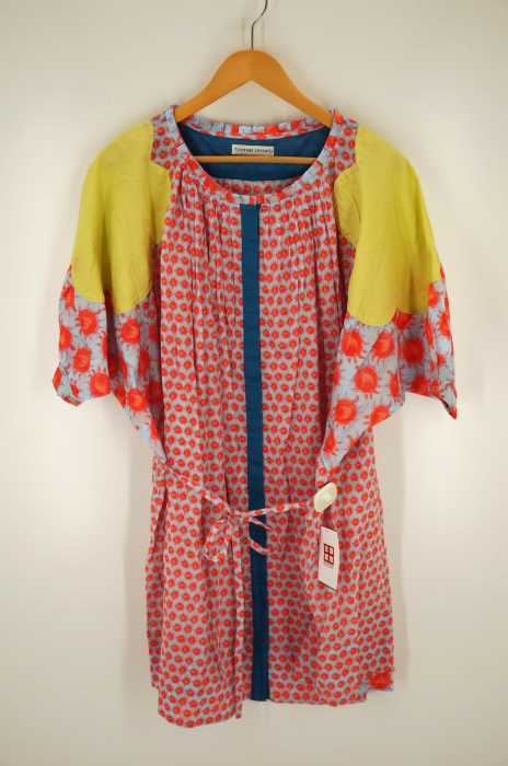 TSUMORI CHISATO （ツモリチサト） ベルト付き総柄ワイドシャツワンピース レディース ワンピース