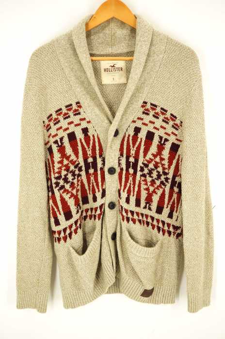 Hollister ホリスター ネイティブ柄ショールカラーカーディガン メンズ トップス ブランド古着買取販売バズストア