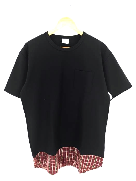 MR.GENTLEMAN(ミスタージェントルマン) シャツ生地切替半袖カットソー メンズ トップス