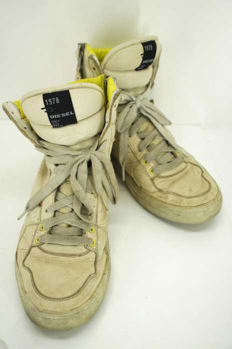 DIESEL (ディーゼル) レザーハイカットスニーカー メンズ シューズ