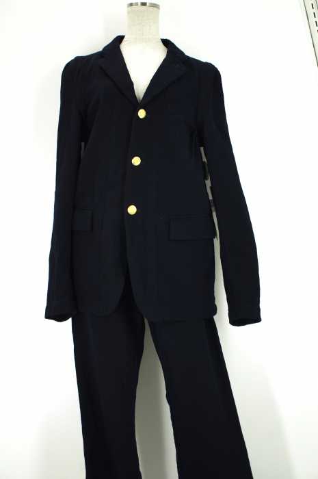 COMME des GARCONS HOMME PLUS EVER GREEN (コムデギャルソンオムプリュスエバーグリーン) 金ボタンウールセットアップ メンズ パンツ