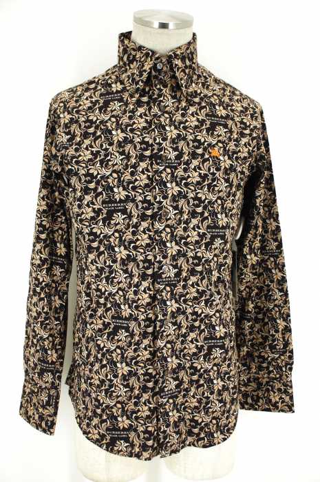 BURBERRY BLACK LABEL (バーバリーブラックレーベル) 総柄ボタンダウンシャツ メンズ トップス