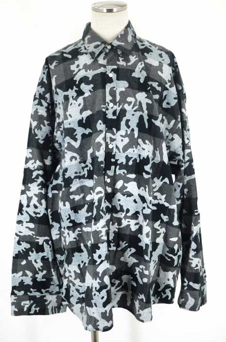 DRESSEDUNDRESSED (ドレスドアンドレスド) CAMOUFLAGE CHECK SHIRT カモフラージュチェックシャツ メンズ トップス