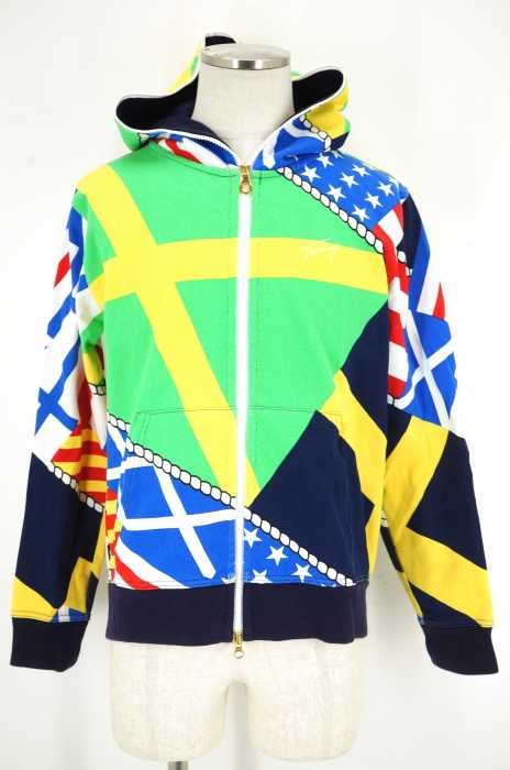 TOMMY （トミー） 総柄ジップアップパーカー メンズ トップス