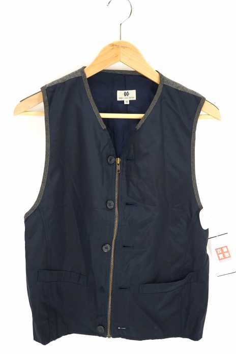 DRIES VAN NOTEN（ドリスヴァンノッテン） 80年代  オールドモデル  ヴィンテージ  ジップアップナイロン×ウール切替ベスト メンズ トップス