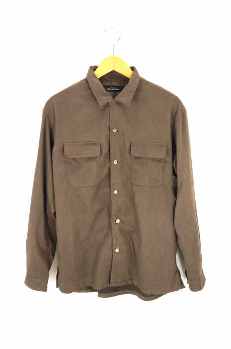 UNITED ARROWS green label relaxing （ユナイテッドアローズグリーンレーベルリラクシング） ウルトラスウェードフラップポケットオープンカラーシャツ メンズ トップス