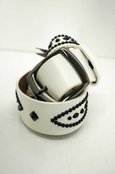 SKULL () ラインストーンスタッズベルト メンズ ファッション雑貨