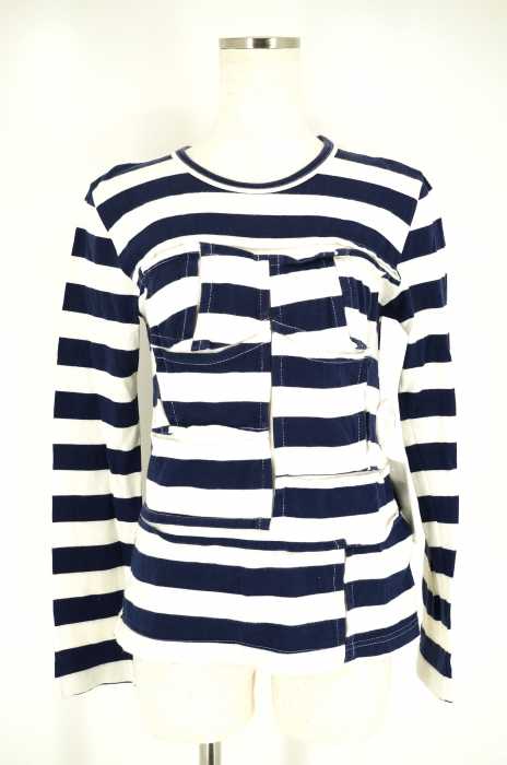 COMME des GARCONS COMME des GARCONS （コムデギャルソンコムデギャルソン） AD2005 装飾ボーダーカットソー レディース トップス