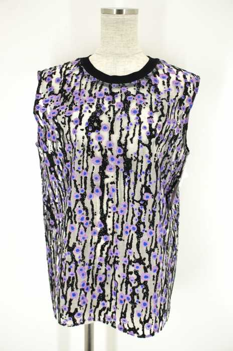 CARVEN （カルヴェン） ビジュー付ノースリーブトップス レディース トップス