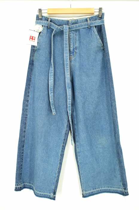 UNITED ARROWS green label relaxing (ユナイテッドアローズグリーンレーベルリラクシング) 17SS CONTRAST DNM リメイク レディース パンツ