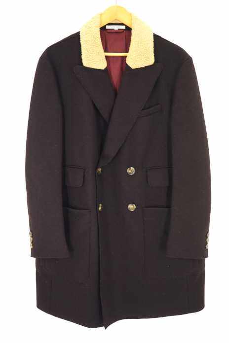 CARVEN （カルヴェン） 襟ボアダブルピーコート メンズ アウター