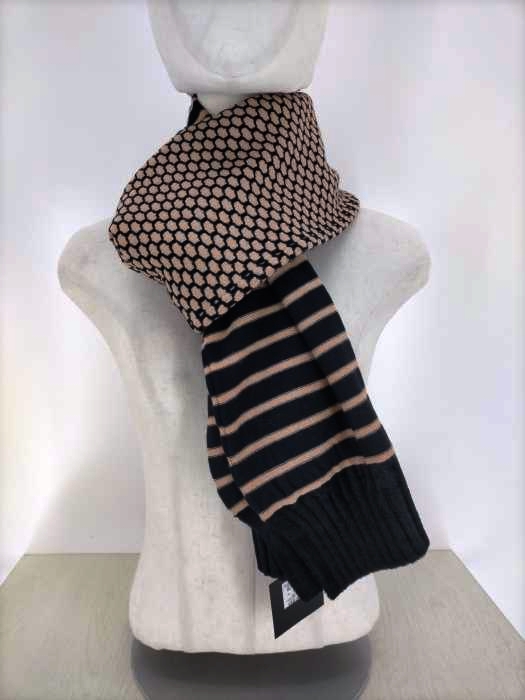 SONIA RYKIEL collection（ソニアリキルコレクション） 切替 総柄ニットマフラー レディース ファッション雑貨