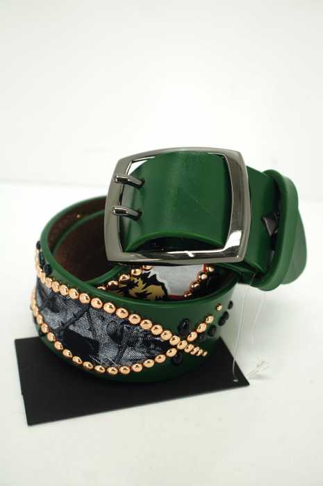 SKULL () スカルモチーフスタッズベルト メンズ ファッション雑貨