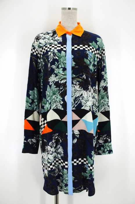 MSGM （） 総柄シャツワンピース レディース ワンピース