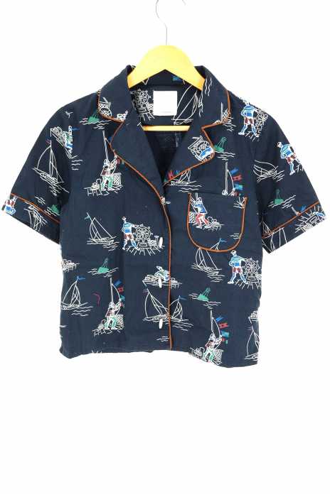 TODAYFUL （トゥデイフル） Piping Marine Shirts  マリンシャツ 総柄シャツ レディース トップス