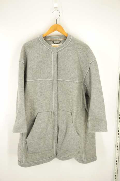Chloe (クロエ) 16SS シルク混キルティングステッチノーカラーメルトンコート レディース アウター