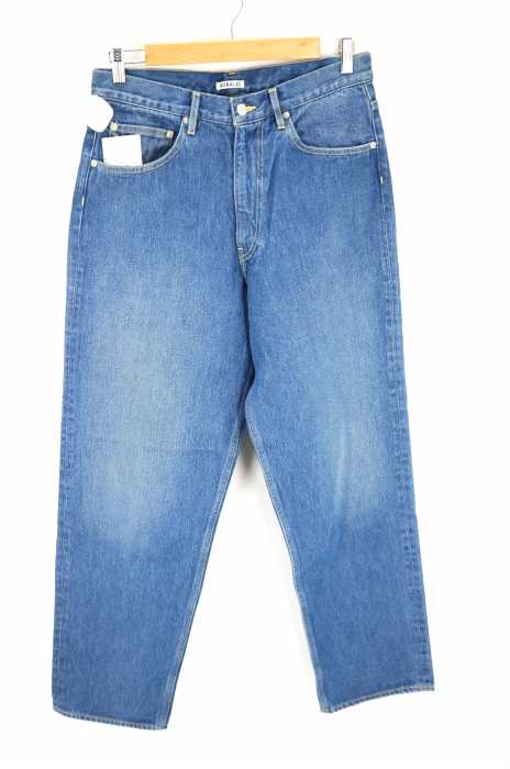 AURALEE （オーラリー） WASHED HARD TWIST DENIM WIDE PANTS メンズ パンツ