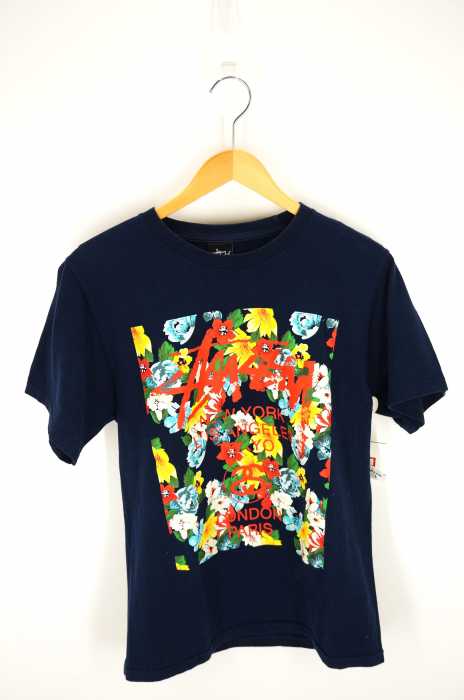 STUSSY （ステューシー） ワールドツアー トロピカル柄プリント半袖Tシャツ メンズ トップス