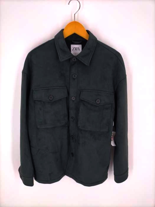 ZARA（ザラ） フェイクレザー シャツジャケット メンズ アウター