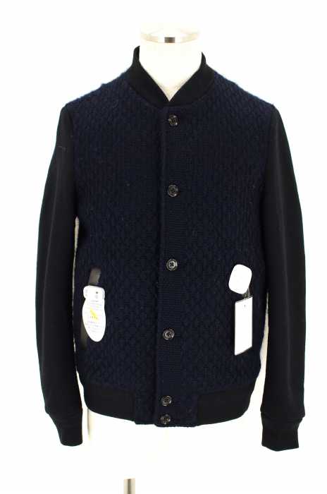 BLUE WORK（ブルーワーク） 13AW ニット切替ボタンブルゾンジャケット メンズ アウター