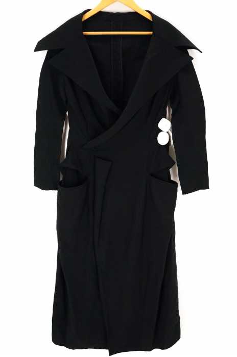 Yohji Yamamoto(ヨウジヤマモト) 80~90S アシンメトリーカラーリネンコート レディース アウター