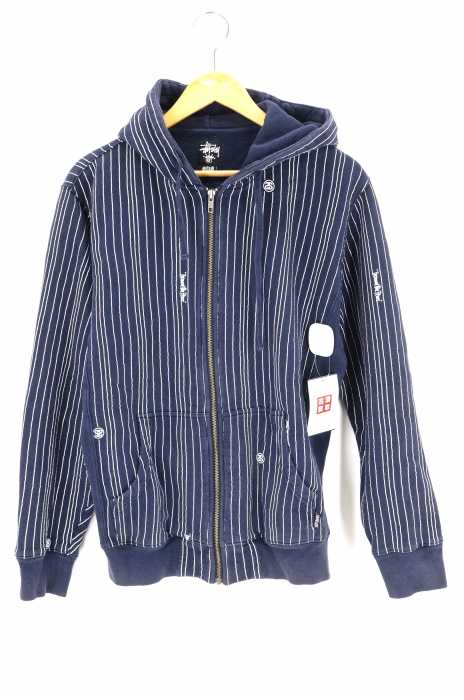 STUSSY （ステューシー） ストライプジップパーカー メンズ トップス