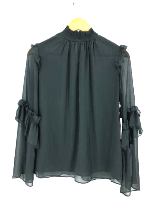 ZARA BASIC（ザラベーシック） レースフリルブラウス レディース トップス