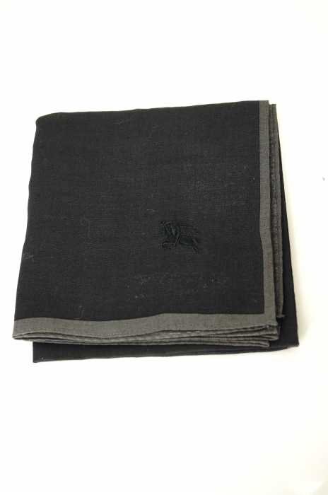 BURBERRY（バーバリー） 刺繍入りツートンカラーハンカチ メンズ ファッション雑貨