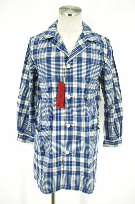 A Vontade アボンタージ インディゴチェックドクターシャツコート メンズ アウター ブランド古着買取販売バズストア