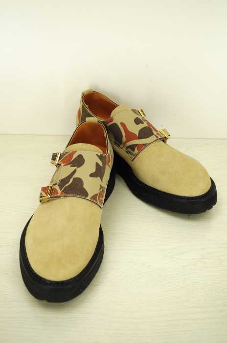 Alexander Lee Chang×KIDS LOVE GAITE() カモ柄ダブルモンクストラップシューズ メンズ シューズ