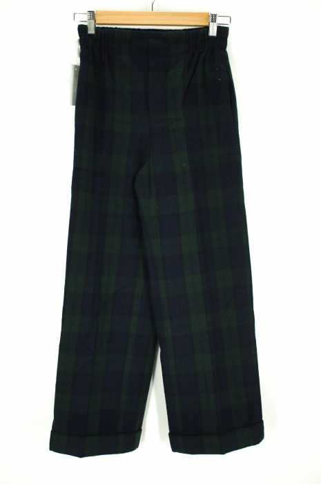 MACPHEE (マカフィー) ウールチェックワイドパンツ レディース パンツ